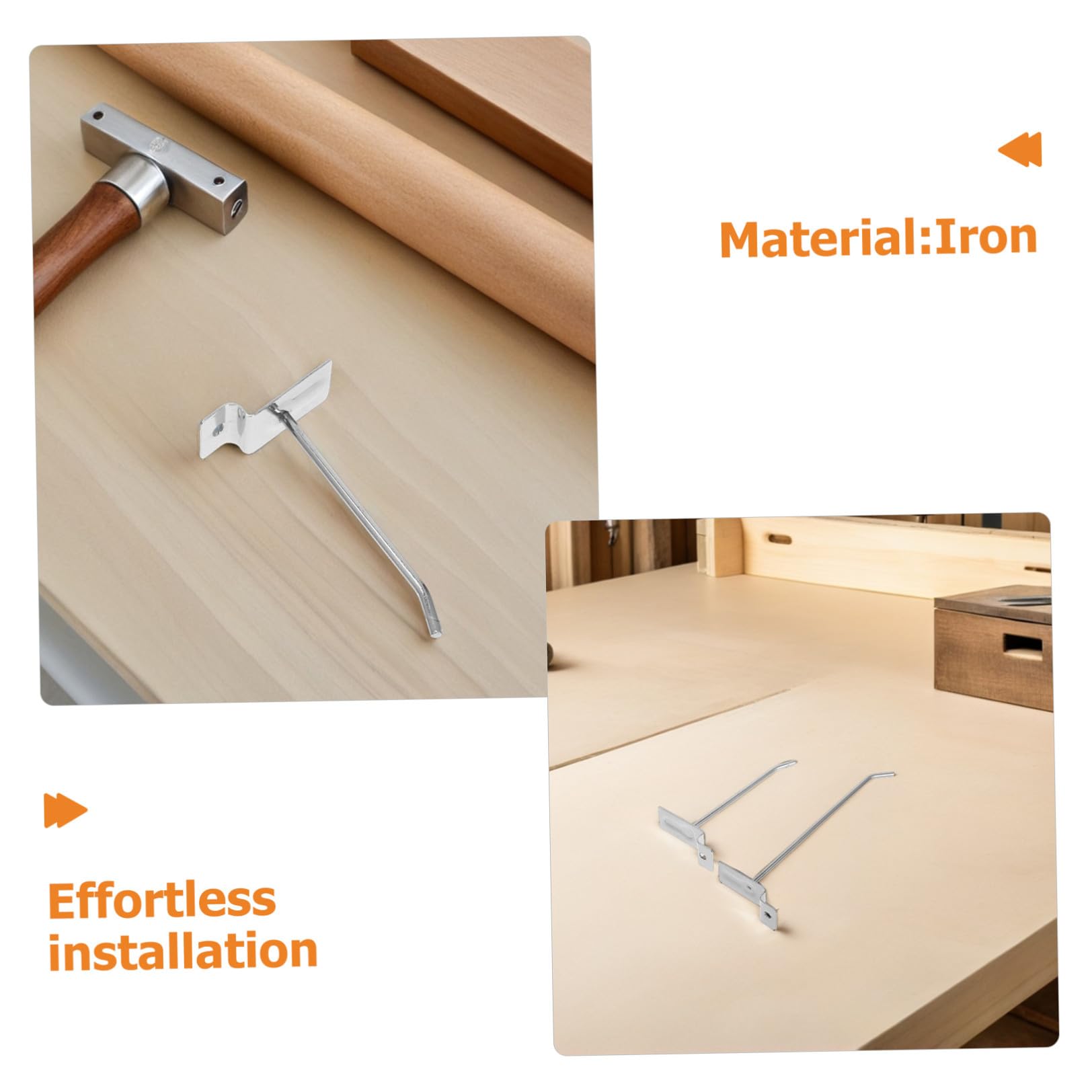 Robuste Metall Lochwandhaken 40 Stück 10 CM/15cm für Garagen und Büromaterial Aufbewahrung Haken für Lamellenwand und Werkzeughalter