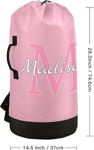 Miniatura 3 de Bolsa de lavandería de viaje de nailon personalizada para equipaje, organizador de ropa sucia personalizada con cierre de cordón y correas para el