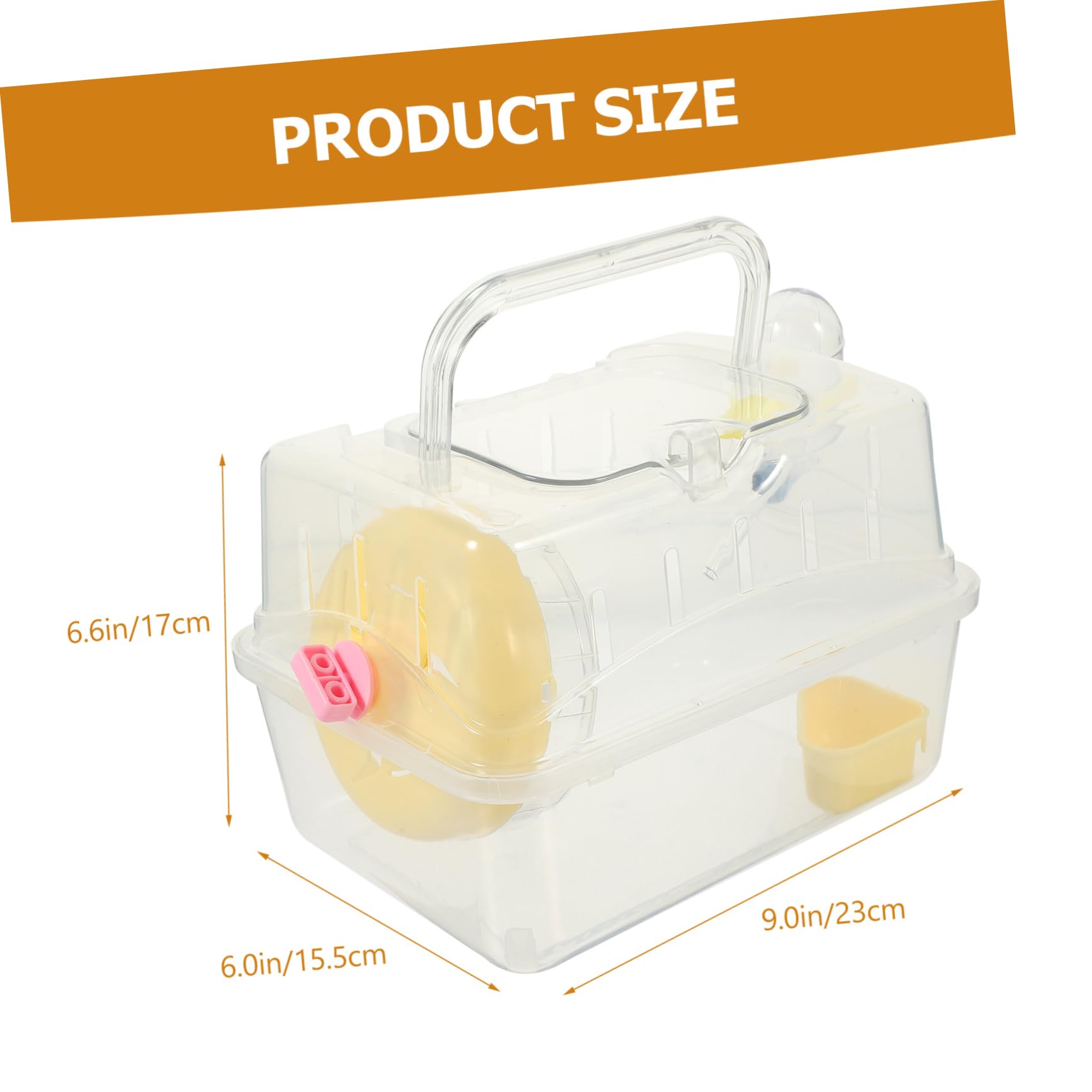 Totority Hamster Travel Carrier Cage with Lightweight Portable Chinchilla Box for Hiking Shopping and More