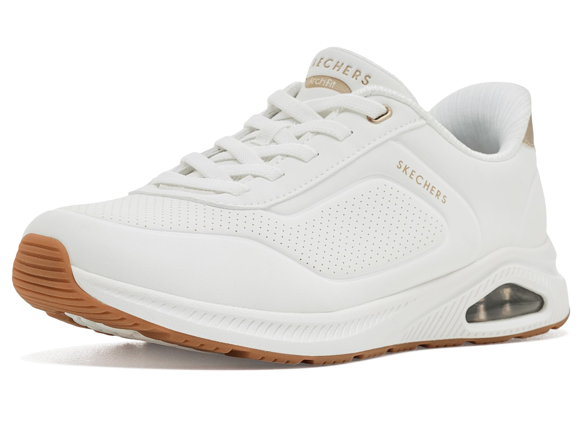 Skechers Women's Arch Fit Uno Relaxing on Air, White, 4.5 UK