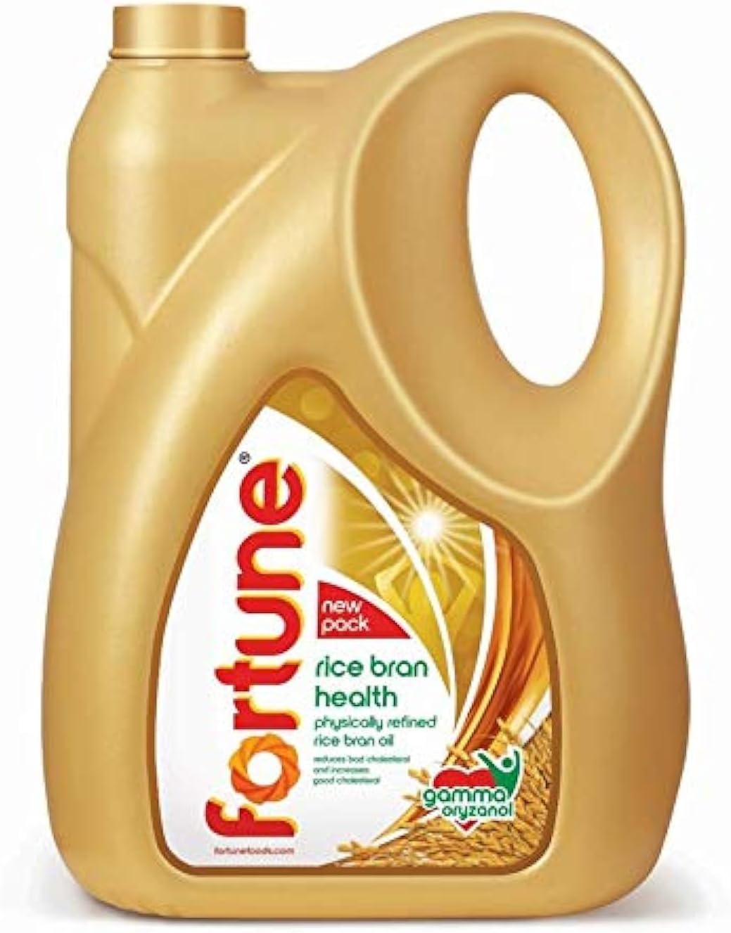 Fortune Rice Bran Health Oil | Reduces Bad Cholesterol | Rich in Gamma Oryzanol | 5L/4.35 Kg Jar (Weight May Vary)