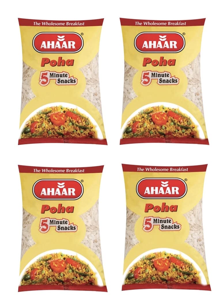 Ahaar Poha 2Kg | Chidwa | High-Fibre Rice Flakes Avalakki (500g X 4 Pack) (B09C64FHJQ) Amazon Price History, Amazon Price Tracker