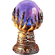 Plasma Ball - Plasma Ball Lamp with Base, Halloween Crystal Ball Witch Celestial Crystal Ball Flashing Crystal Ball for Party, Home, Halloween Decoration