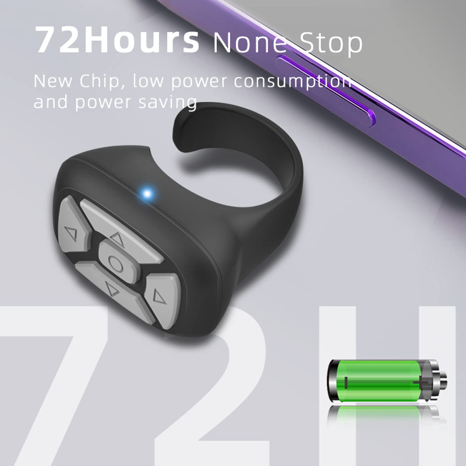 Dioche Bouton Volant Bouton Multimédia Télécommande Pour Volant Portable Sans Fil Bluetooth USB