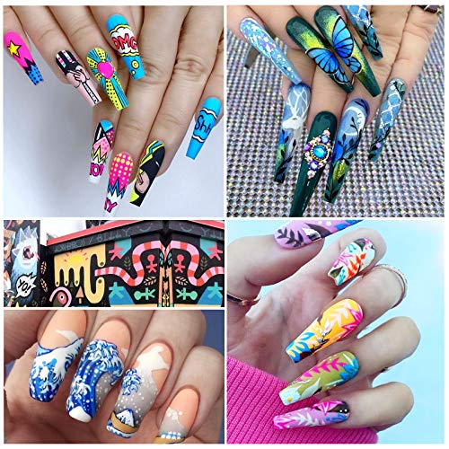 Saviland Gel Paint Kit - Gel Nail Polish Kit 12 Colors Soak Off Gel Polish Set With 15Pcs Painting Drawing Nail Brush Pen For Nail Art Design & Nail Salon #TOP7