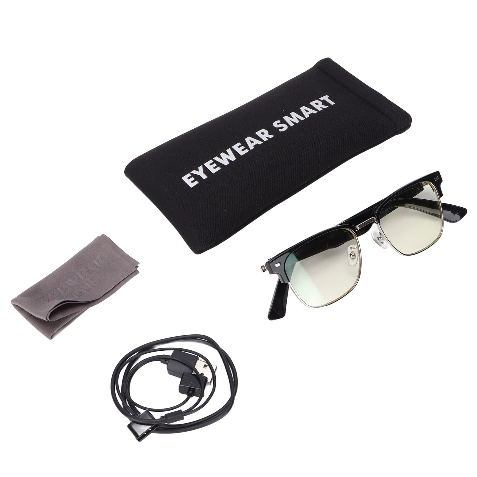 BT Audio Smart Glasses - Open Ear Multimedia with Anti Blue Light for Hands - Communication and Music