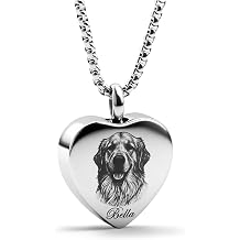 Custom Photo Engraved Pet Ashes Necklace