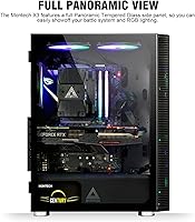 Vista 3 de Montech X3 Mesh, 6 ventiladores - 3X 140mm & 3X 120mm Ventiladores fijos con iluminación RGB, carcasa ATX de media torre para PC Gaming, USB 3.0