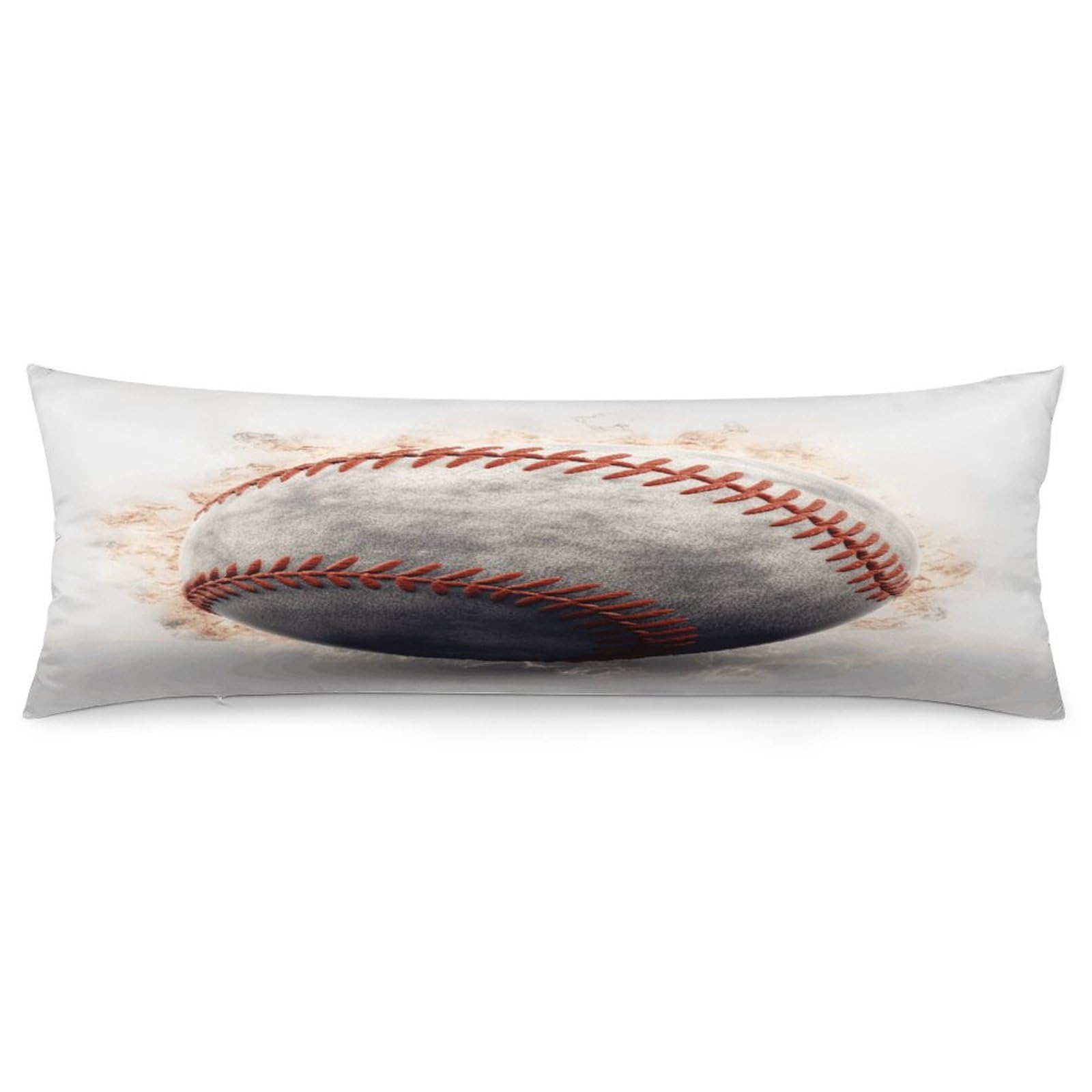 Baseball Body Pillow Cover Luxury Long Body Pillow Pillowcase with Hidden Zipper Breathable Soft Cozy Pillow Case Wrinkle Fade Resistant Pillowcase 20''×54''