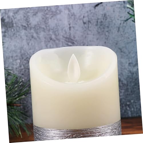 Miniatura 7 de NOLITOY 3 luces de vela de Navidad LED parpadeantes, decoración de escritorio, velas recargables sin llama, luces de vela de vacaciones, luces LED,