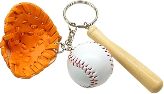 Amazon Co Jp Core スポーツ 球技 キーホルダー バット グローブ オレンジ 野球ボール マスコット チャーム 玩具 おもちゃ フィギュア ギフト プレゼント ホビー