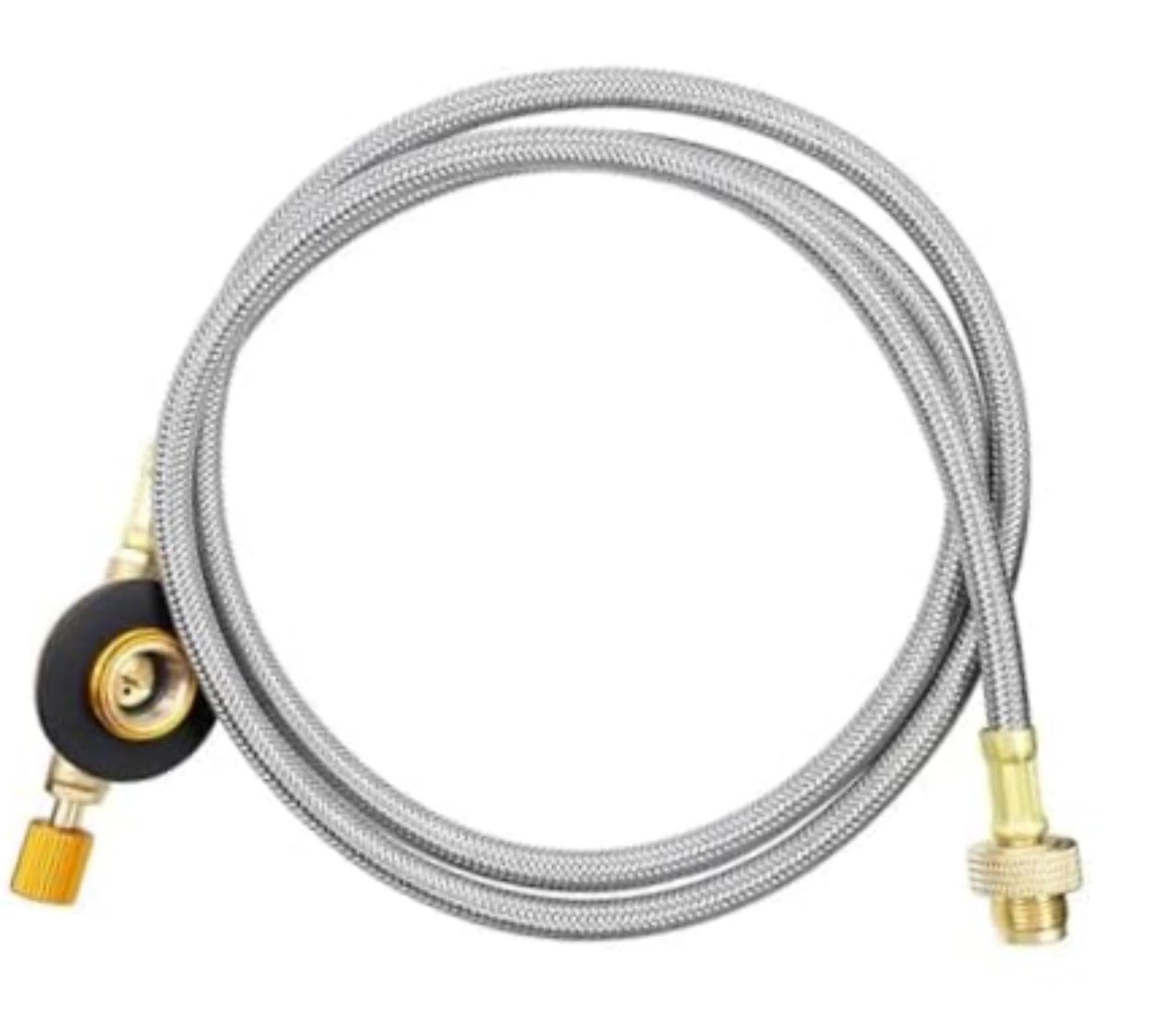 Gas Connection Pipe Stainless Steel Braided Hose, for En417 Camping Stove Outdoor Cooking Accessory exhaust flex pipe (A) elastyczna rura wydechowa (A)