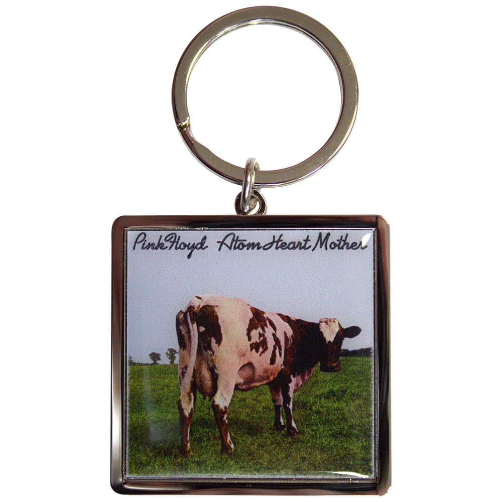 Rock Off Officially Licensed Products Unisex Black Pink Floyd Atom Heart Mother Keychain Keychain One Size