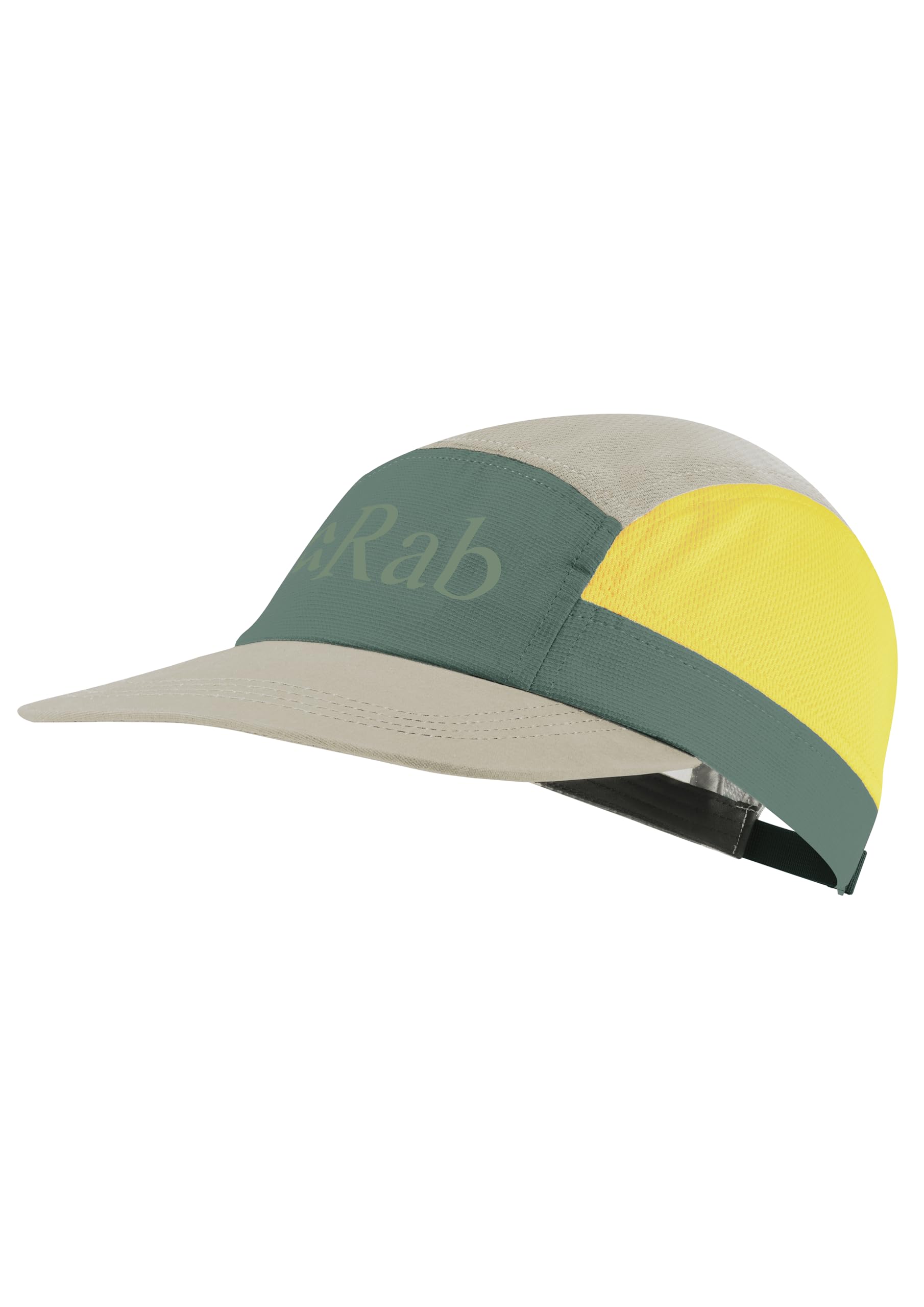 Rab Momentum 5 Panel Cap - Lightweight Breathable Hat for Trail Running & Hiking - Sage/Pebble/Pollen - One Size