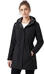 Women's Waterproof Softshell Jacket Winter Warm Fleece Lined Coats with Hood Rain Jackets