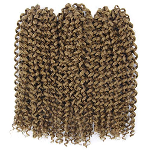 Afro Kinky Curly Braiding Hair Extensions Jerry Curl Crochet Braids 3X Braid Hair Short Synthetic Hair Styles(10inch,#27)