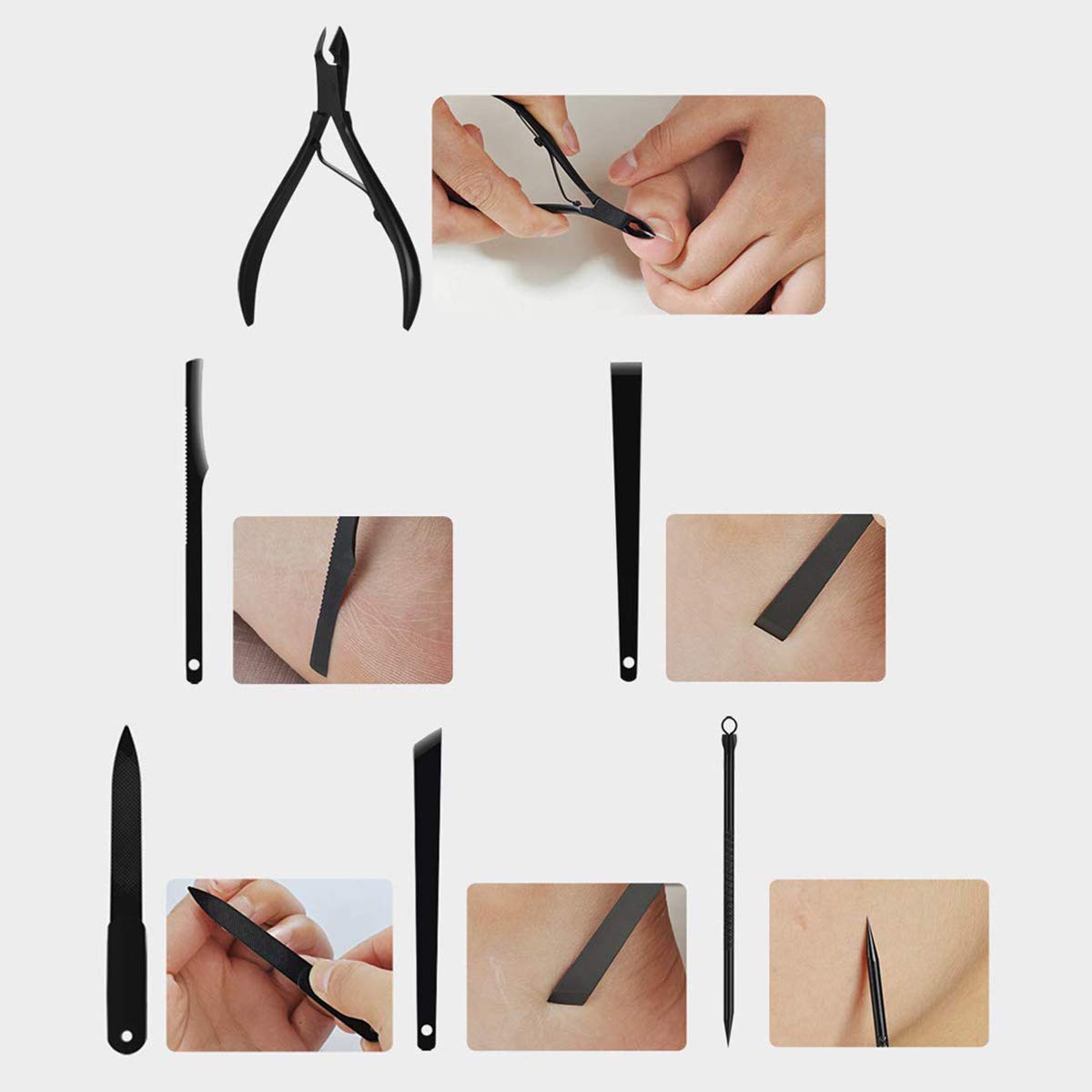 Angelie Secrets Manicure Pedicure Set Nail Clippers Stainless Steel Luxury Nail Grooming Set Professional Nail Scissors Grooming Kits, Nail Tools with Leather Case (10) 1