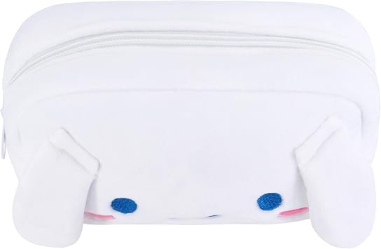 Roffatide Small Women Girls Cosmetic Bag Anime Makeup Bag Portable Zipper Pouch Case White
