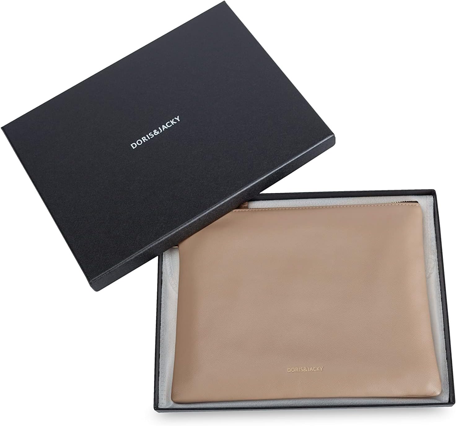 DORIS&JACKY Lambskin Leather Wristlet Clutch Purse for Women Soft Designer Slim Cell Phone Pouch Bag with Detachable Strap - Image 5