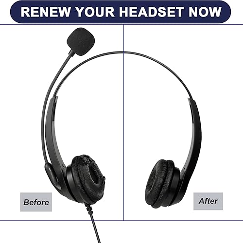 Miniatura 7 de Almohadillas de repuesto para auriculares Plantronics compatibles con Plantronics HW251N HW261N HW510 HW520 Blackwire C320 3210 3220 3320 Jabra Biz