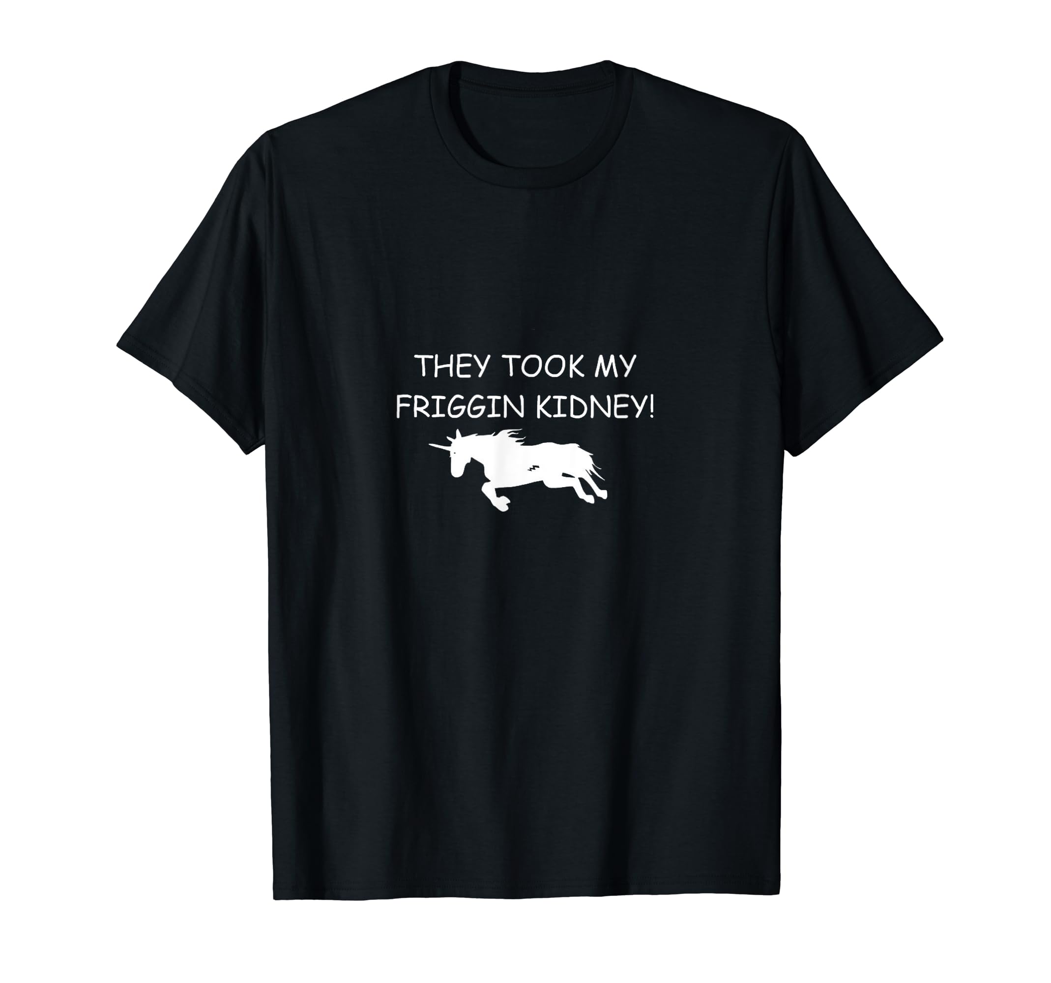Discord ProductionsKids Unisex Black Cotton Polyester T-Shirt - Small - Modern Unicorn Graphic Print - Crew Neck - Short Sleeve