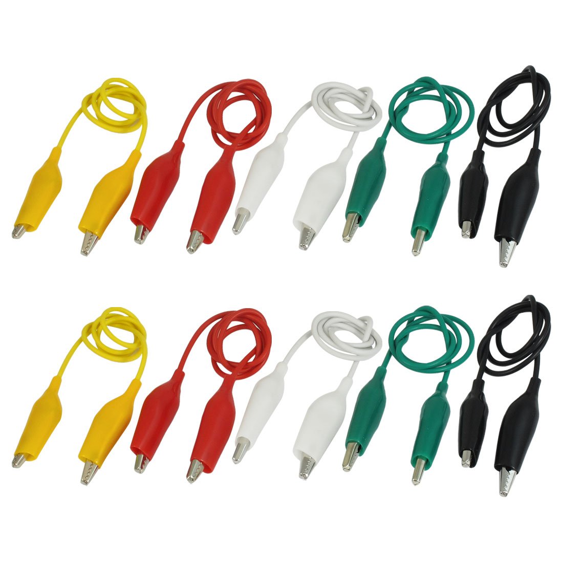 AVS COMPONENTS 5 Pieces Double Ended Crocodile Clips Cable Alligator Clips Wire Testing