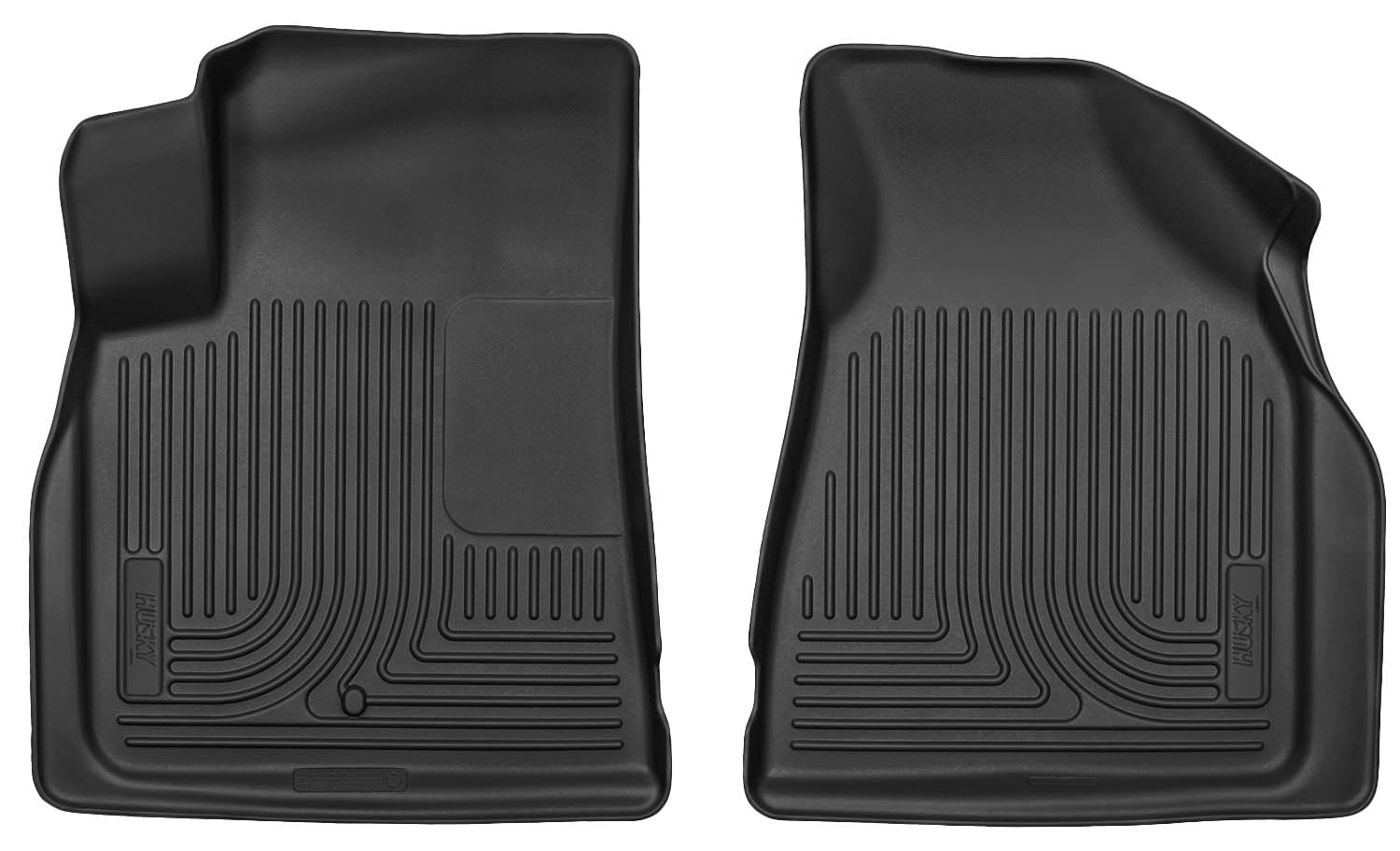 Husky Liners Weatherbeater Floor Mats | Fits 2008-2017 Buick Enclave; 2009-2017 Chevrolet Traverse; 2007-2017 GMC Acadia (2017 Ltd Only); 2007-2010 Saturn Outlook | Front Row, 2-pc Black - 18211