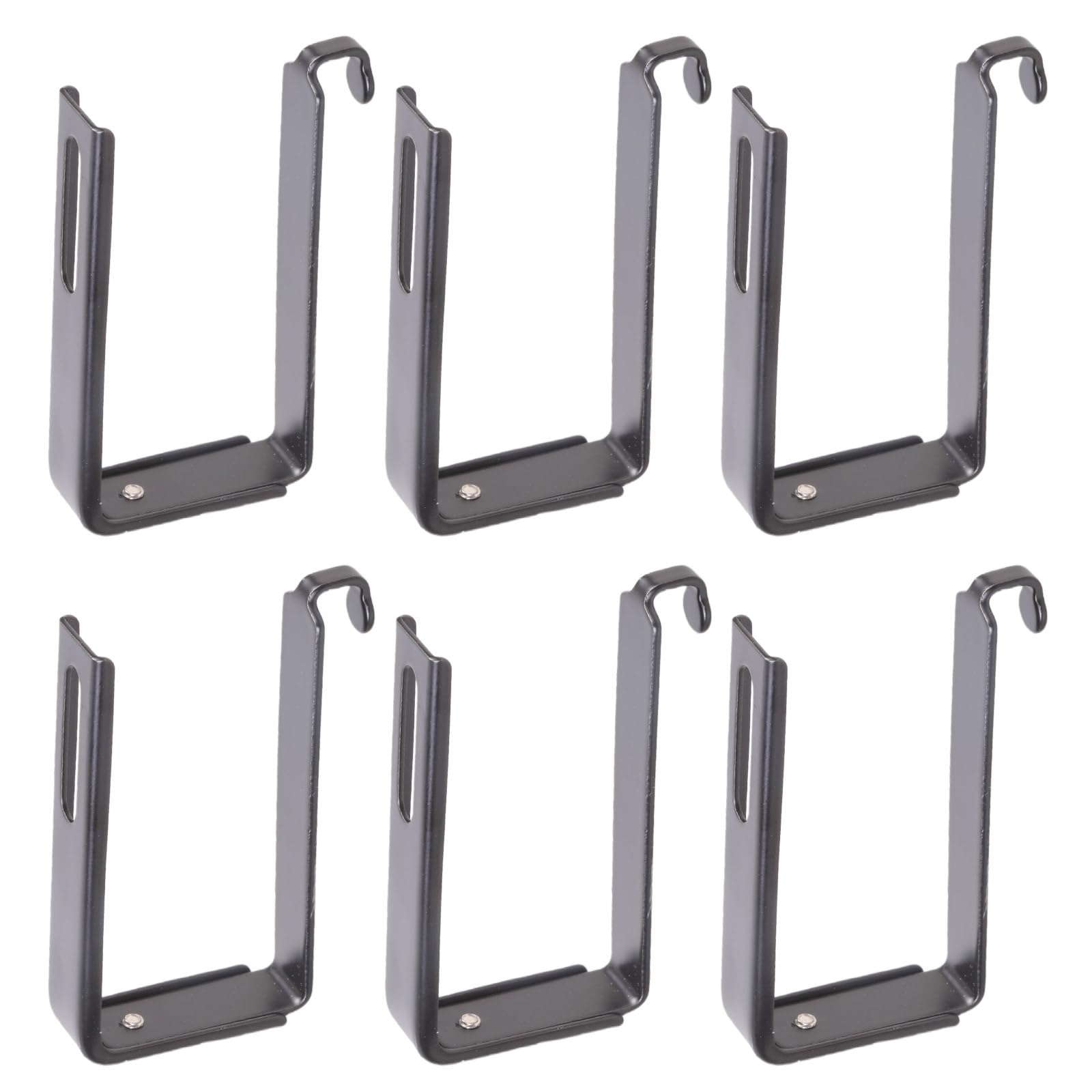Wuuleaon Multicolor 6 Pack Adjustable Iron Hook For Outdoor Use Weatherproof Clamp On Hook Without Screws Need For Fence Weatherproof Iron