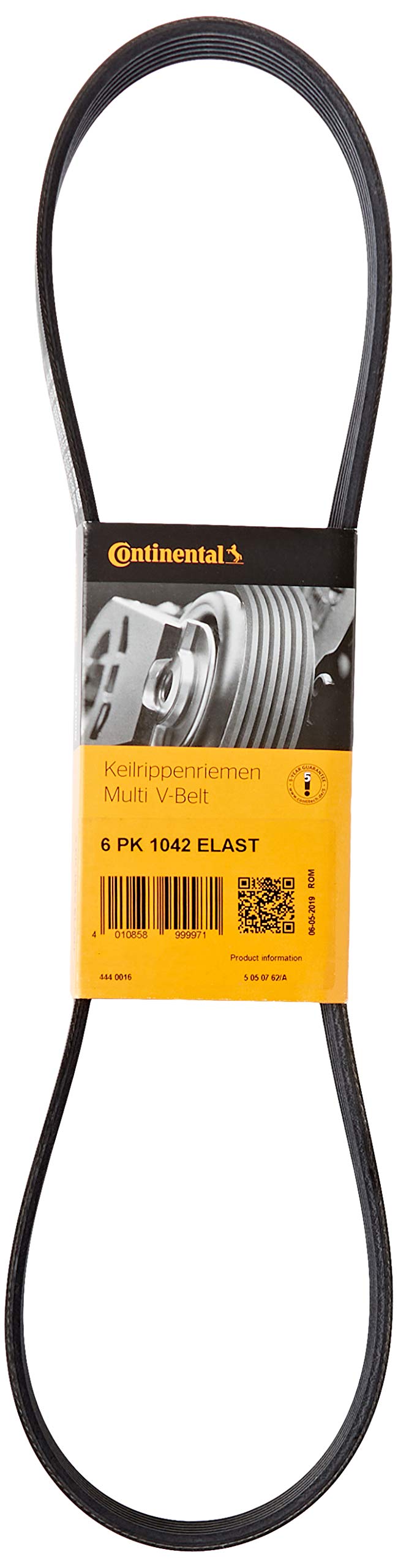 6 Rib Multi V Drive Belt fits FORD FIESTA Mk5 1.4 01 to 08 Continental 1142688