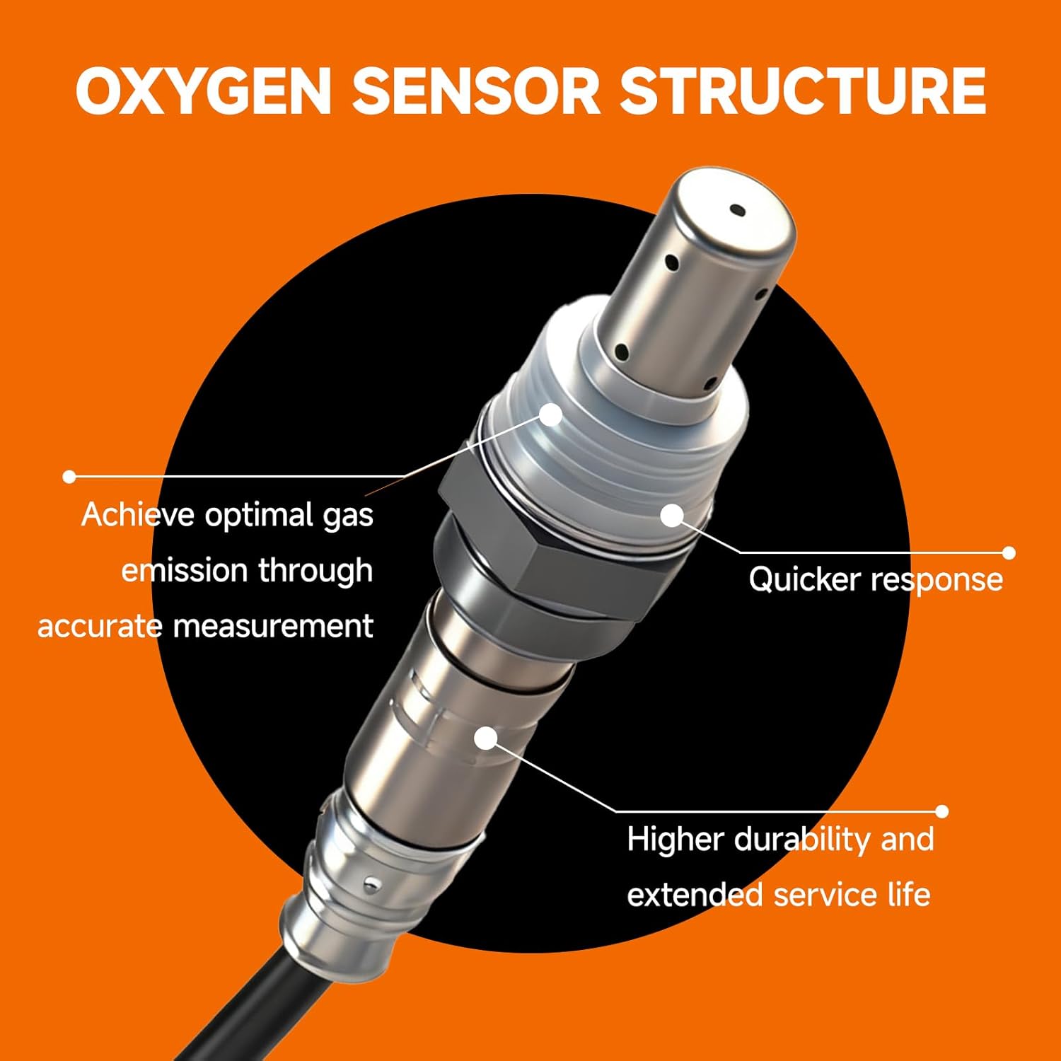 Upstream & Downstream O2 Sensor Set | Direct Replacement for OE #234-4407 | Compatible with Chevy & GMC V6/V8 Models 2003-2007-WITH GLOVES