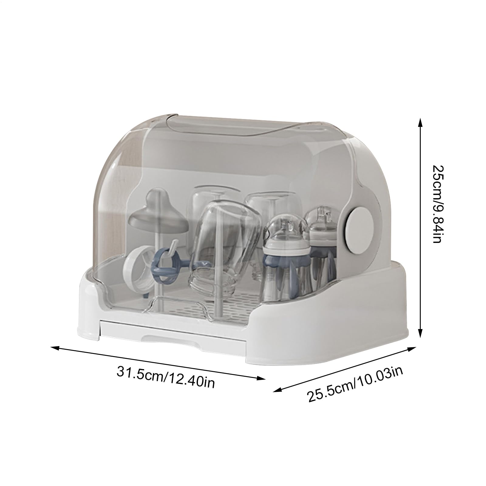 Générique Organisateur De Biberons - Rangement Séchage Boîte Organisatrice pour Biberons - Séchage Anti-Poussière pour Plan de Toilette Cuisine Salle de Bain Multi Usage
