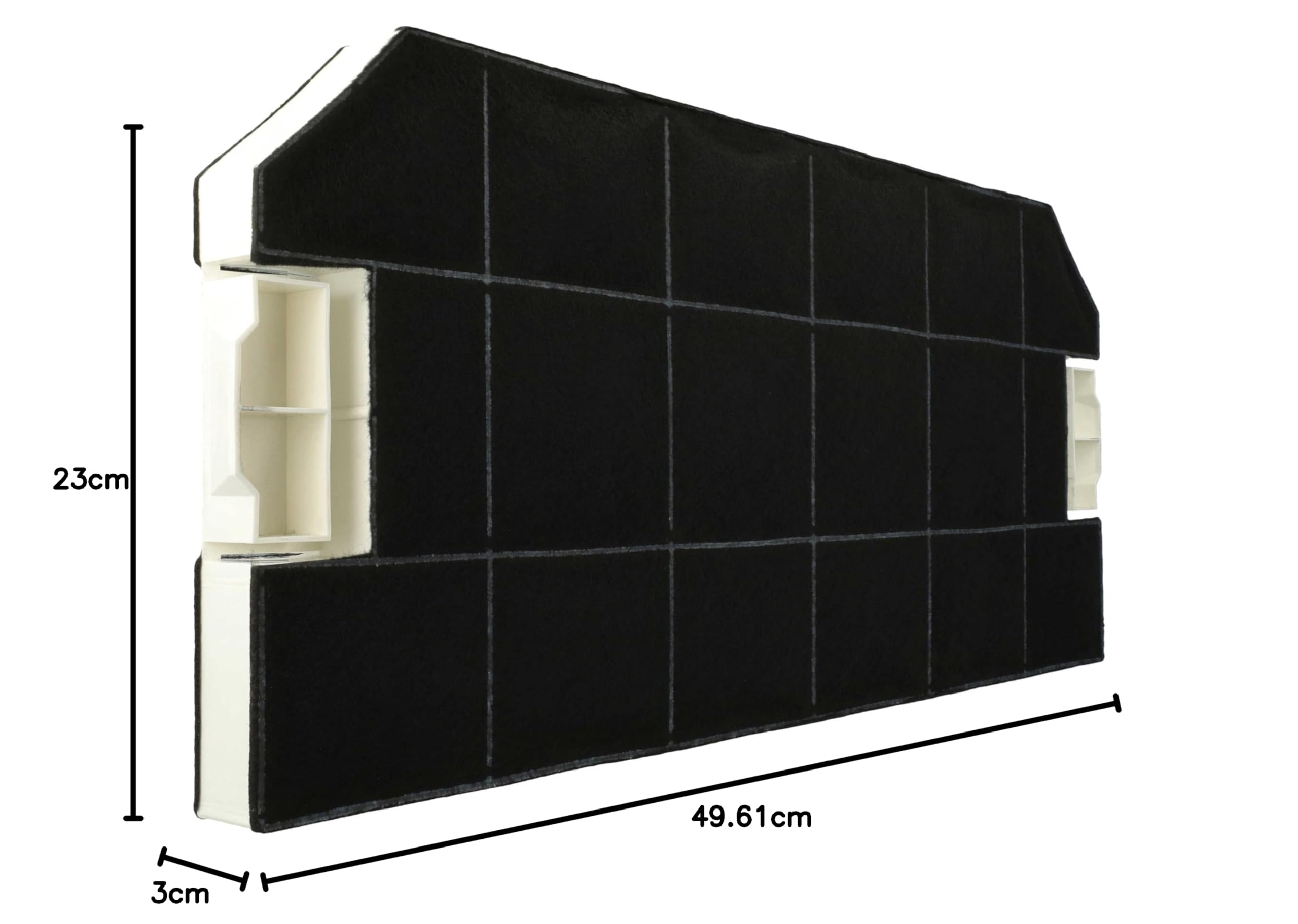 vhbw Filtro a carboni attivi sostituisce Siemens LZ33000, LZ33500 per cappe aspiranti - 49,6 x 23 x 3 cm