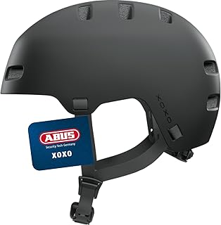ABUS Xoxo Bicycle Helmet - City Helmet in Skater Look - Helmet for Skateboard, Bike, Scooter - with Optimised Chin Pad - for Teenagers and Adults