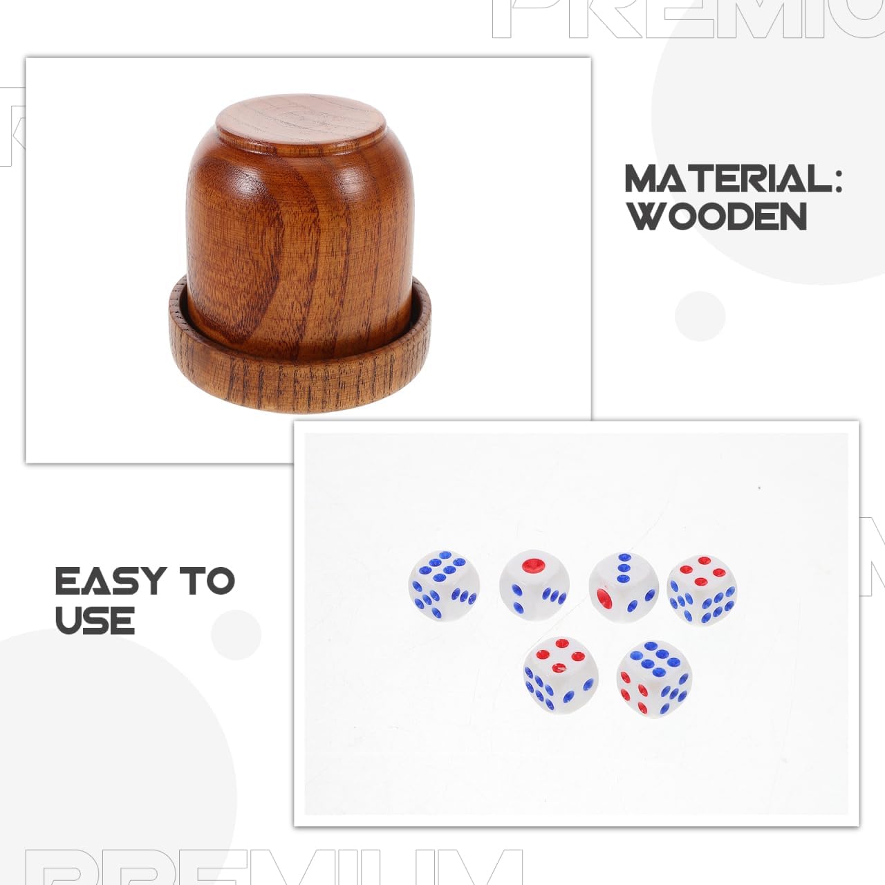 ibasenice Solid Wood Dice Shaker Cup with Lid for Ktv Bars and Parties Gaming Accessory for Board Games and Entertainment Durable Wooden Dice Cup for Fun and Convenient Game Play