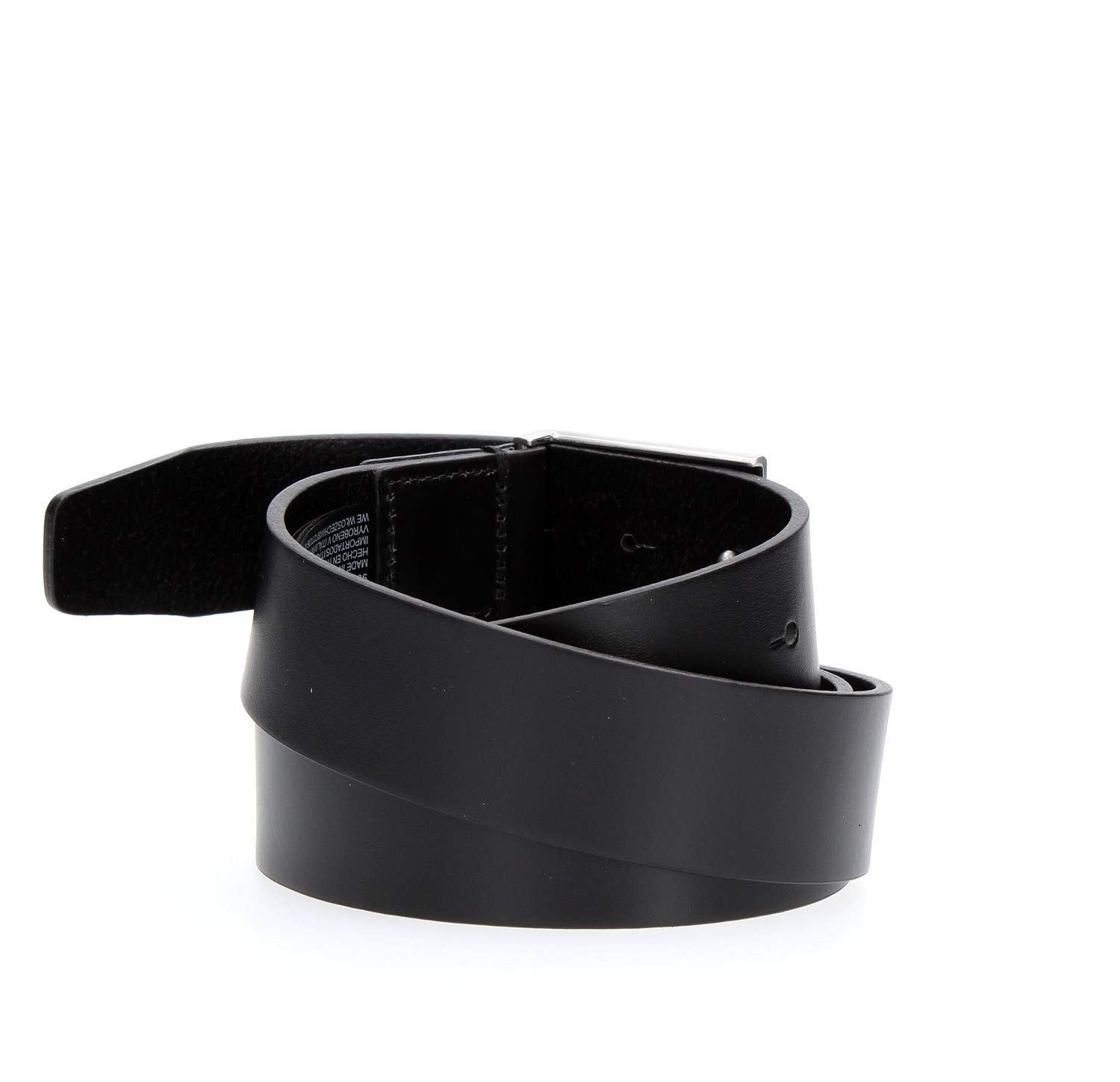 Calvin Klein Męski pasek Formal Plaque Belt 3,5 cm skórzany pasek, czarny (black 001), 110|#110|#678 (Herstellergröße: 110)