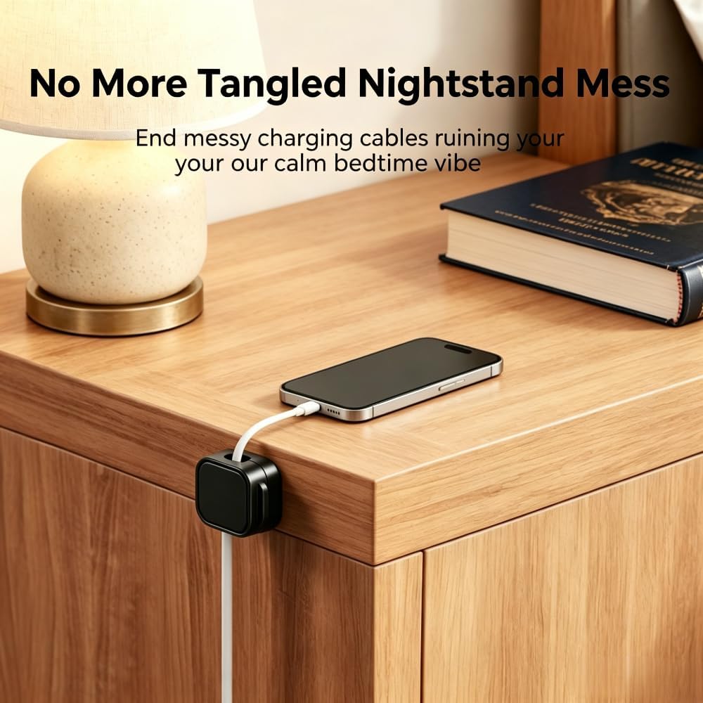 Magnetic Cable Clips, 9 Pack Cord Organizer Holder for Desk, Home, Office, Car, Nightstand, Adhesive Wire Management image 3