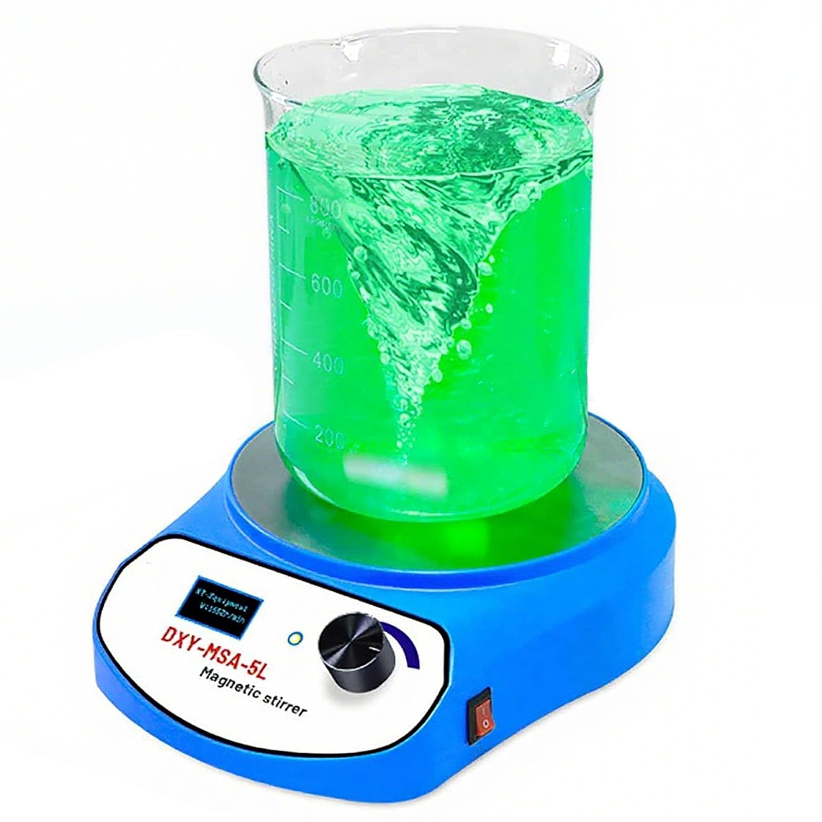 Agitador magnético con pantalla digital LCD, agitador electromagnético de laboratorio sin calefacción, velocidad máxima de 2200 RPM, apto para vidrio, cerámica, acero inoxidable