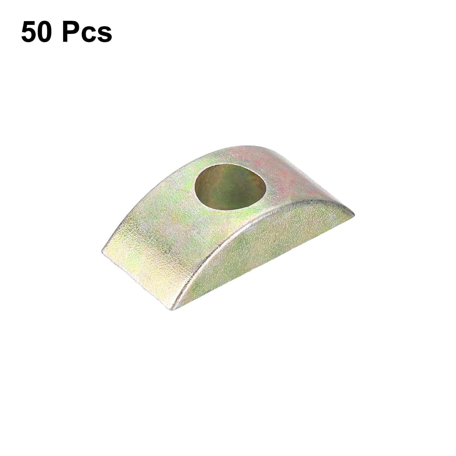 Sourcingmap 8mm Hole Dia Furniture Connector Half Moon Nuts Spacer Washer Bronze Tone 50PCS - Image 3