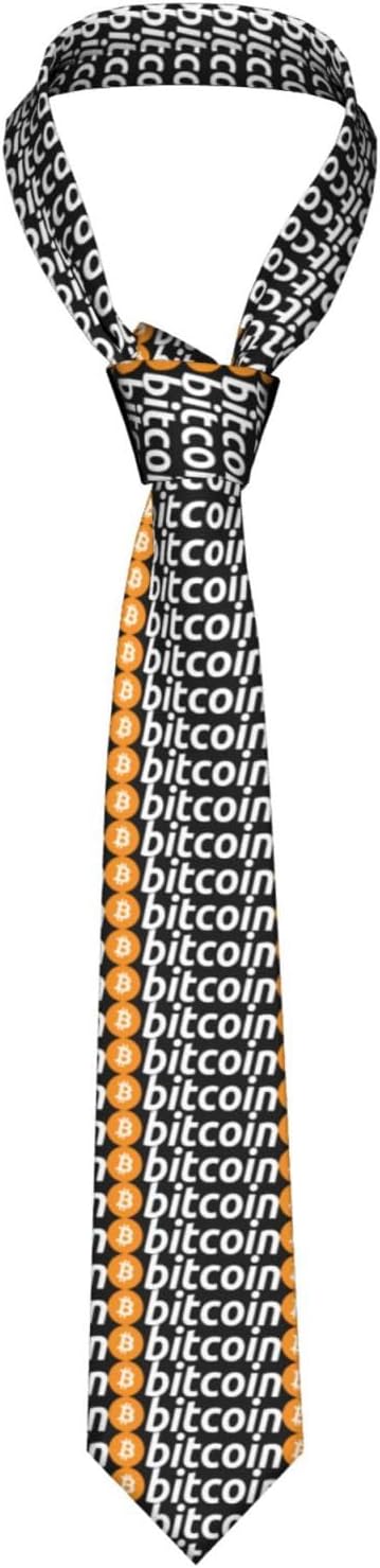 Bitcoin Logo Ties Men Women Classic Necktie Unisex Fashion Neckties Formal Tie