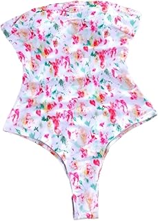 XSFAMGB 1 Pieza Traje de baño Femenino Nudo Traje de baño Estampado Floral Ropa de Playa baño(S)