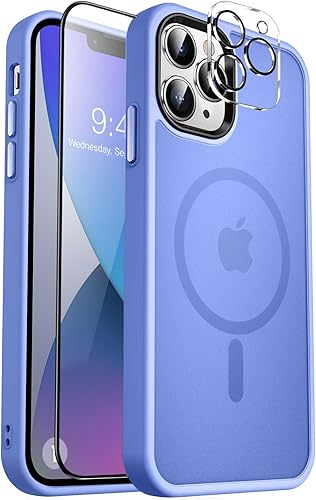 Vista 1372 de MOCCA - Funda magnética resistente para iPhone 11 de 6.1 pulgadas, compatible con MagSafe, protector de pantalla de vidrio + protector de lente