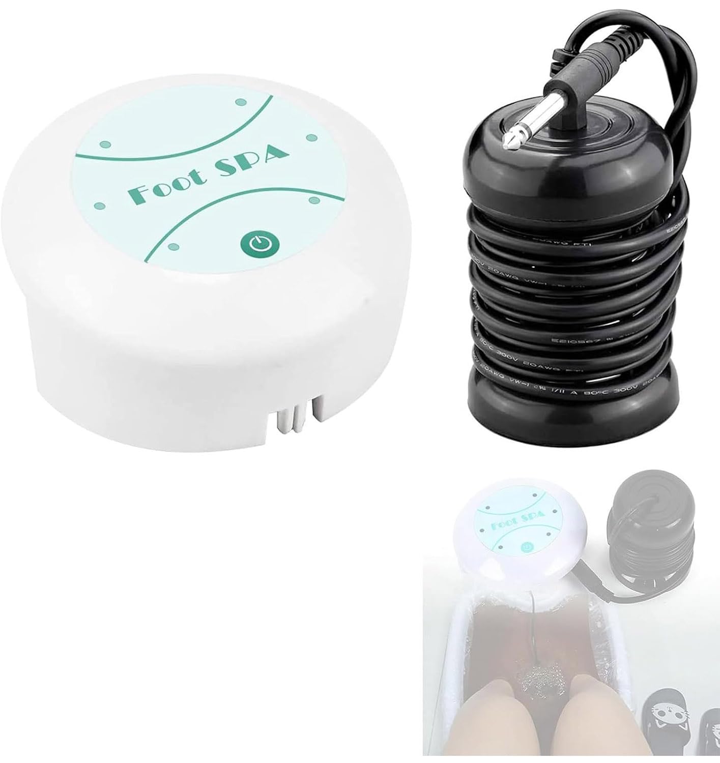 Detox Fußbad-Maschine, Zellreinigung SPA-Maschine, Fuß-Spa-Badewanne Gesundheitspflege-Set, Detox-Fuß-Spa-Reinigung für den Heimgebrauch Spa Club Salon (Wanne Nicht enthalten)