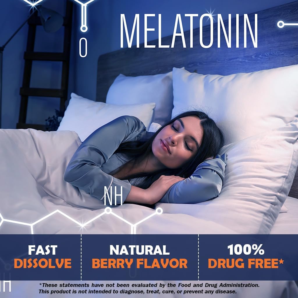 Vitamatic Melatonin 30 mg - with B6 & L-Theanine - 120 Fast Dissolve Tablets with Natural Berry Flavor (2 Tablets Dose = Melatonin 60 mg) (120 Count (Pack of 3))