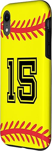 Miniatura 2 de Funda para iPhone XR con número 15 de Softball