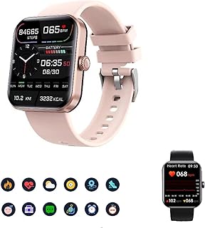 Blood Glucose SmartWatch, F57L Blood Glucose Monitoring Watch Non-invasive Blood Sugar Test Smart Watch, Painless Blood Glucose Testing Sports Watch (Color : Pink)