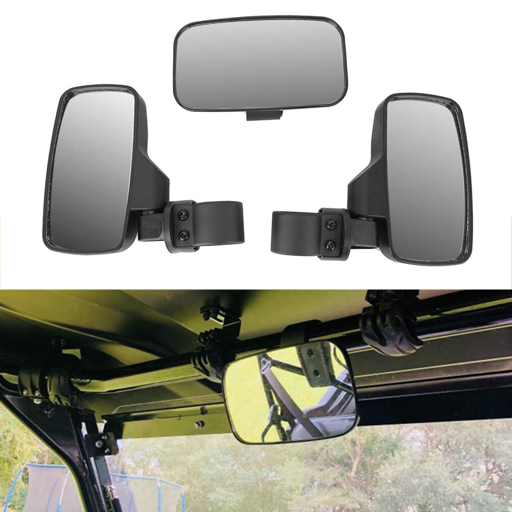 Dioche Rétroviseur de Moto, Rétroviseur Extérieur Kit Combiné de Rétroviseur Central Latéral UTV ATV Adapté pour Commander Arctic Cat Wildcat