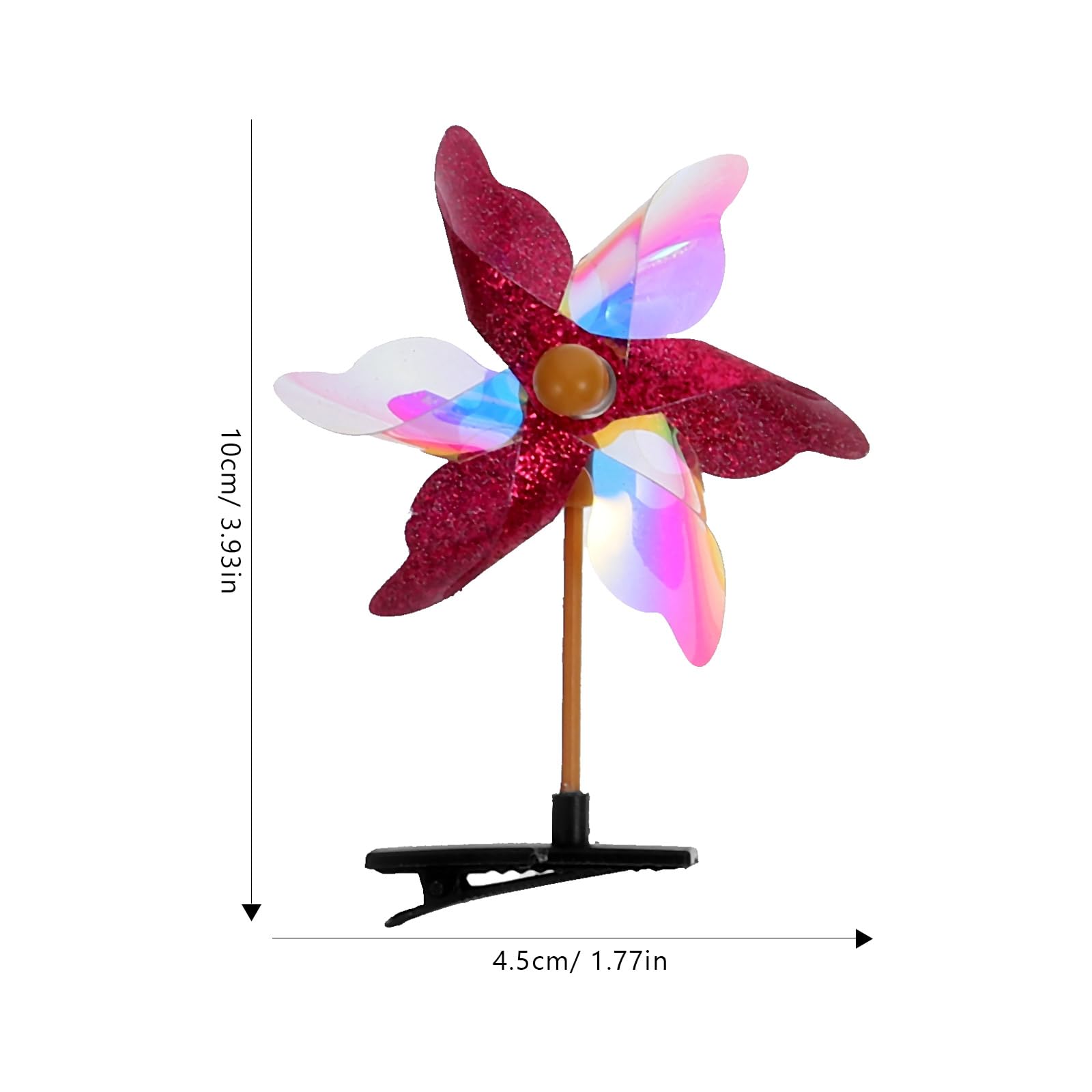Amazon.com : LOGOFUN Windmill Hair Clips, 24pcs Pinwheel  display picture 3