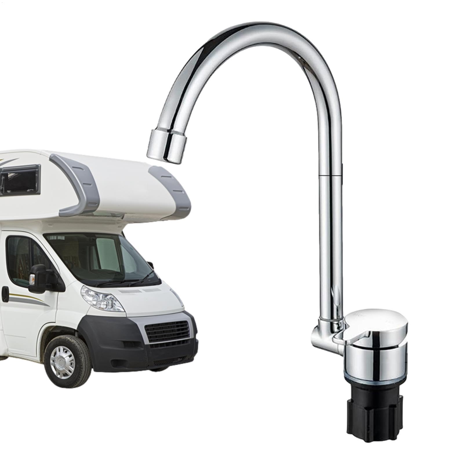 Caravan Tap - Grifo plegable con control de un mango, giratorio horizontal