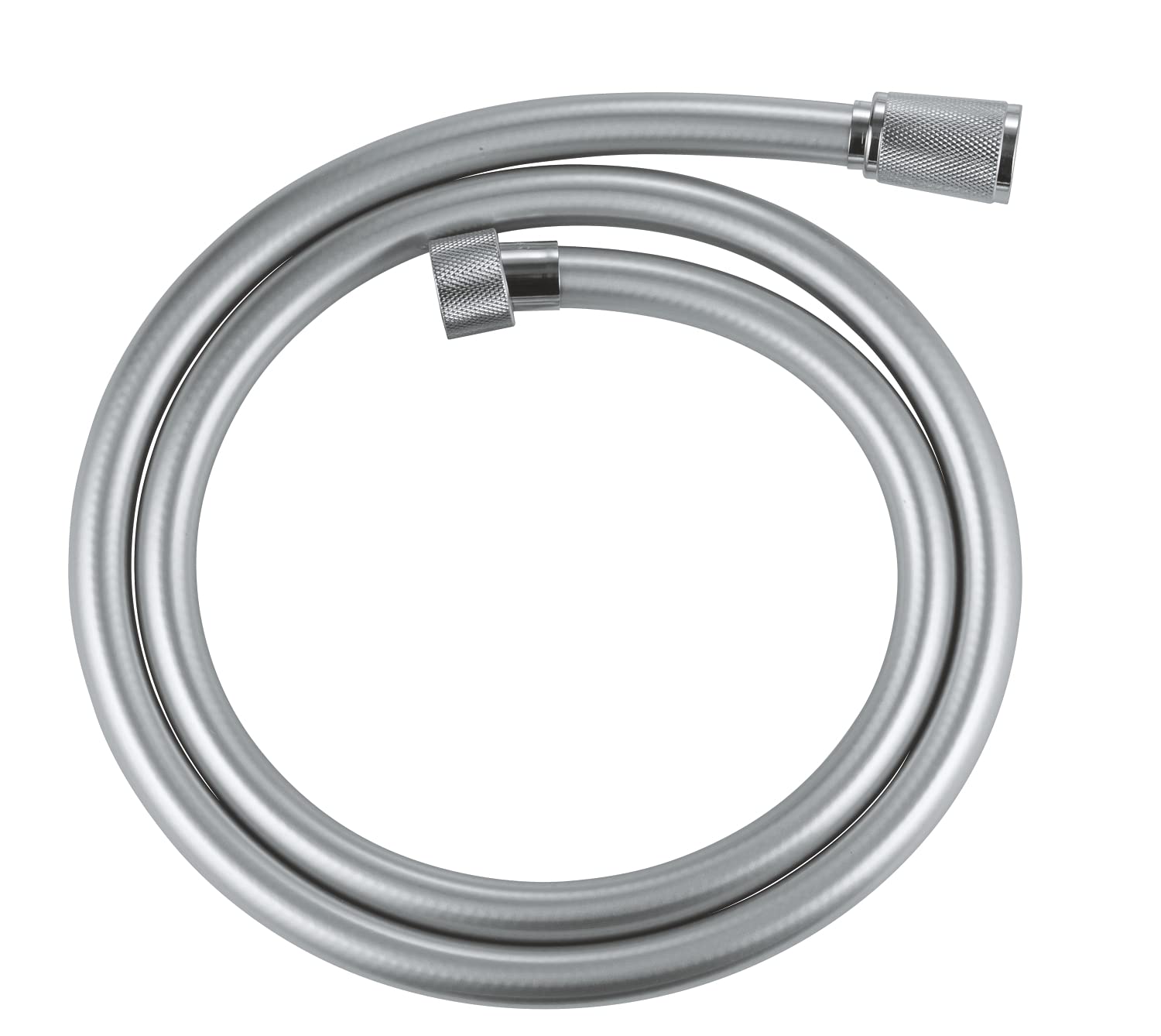 GROHE Vitalioflex Silver - Flexo prysznicowy (1.25m, odporny na ciepło, system zapobiegający skręcaniu, uniwersalne połączenie, instalacja QuickFix), srebrny, 22112000