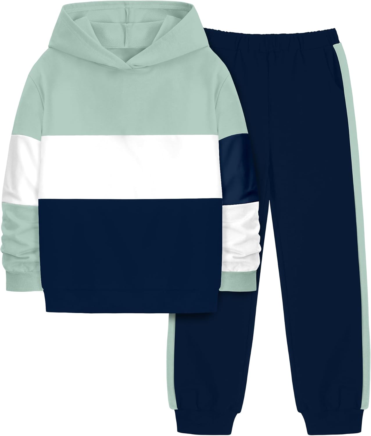 Crazyme Boys Clothes Long Sleeve Hoodie Sweatshirts and Sweatpants Set 2 Piece Fall Winter Boys Hoodies Size 6-14